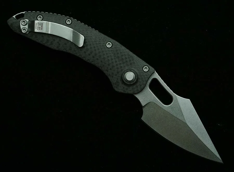 LEMIFSHE Stitch-R Carbon Fiber / G10 Ball Bearing Mark M390MK Blade Hunting Fish EDC Tool Folding Camping Pocket Knife