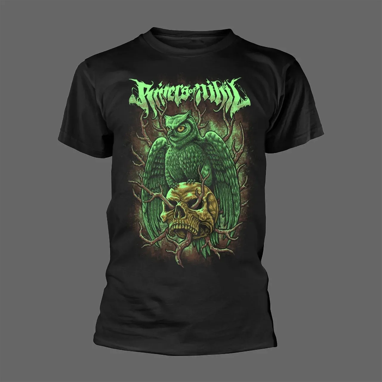 

Rivers of Nihil Owl Peripheral Clothing Pattern Printing Summer Luxury Brand Cotton Men's and Women's T-Shirts Short Sleeves