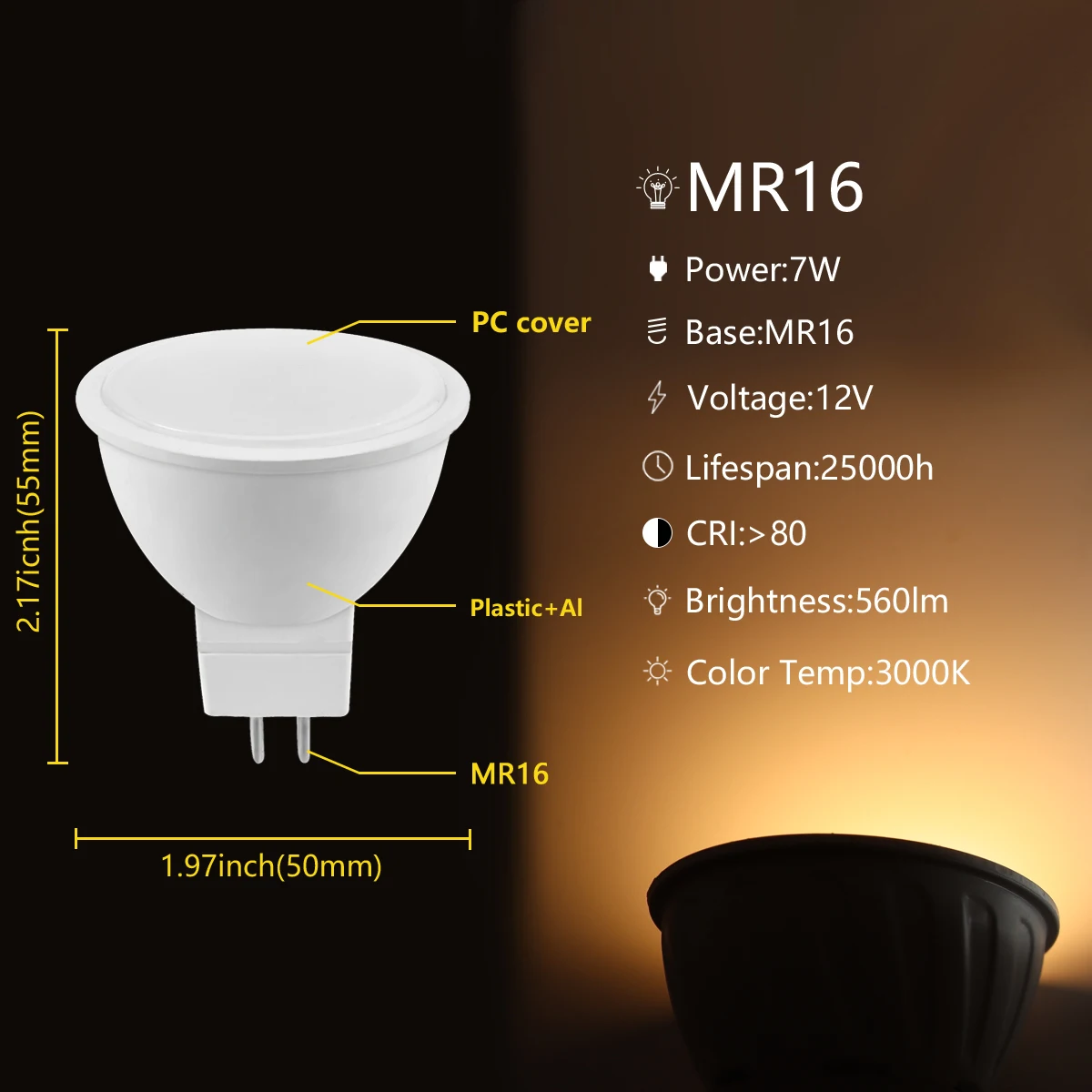 Рисунок 6 - Светодиодный точечный светильник MR16 GU5.3