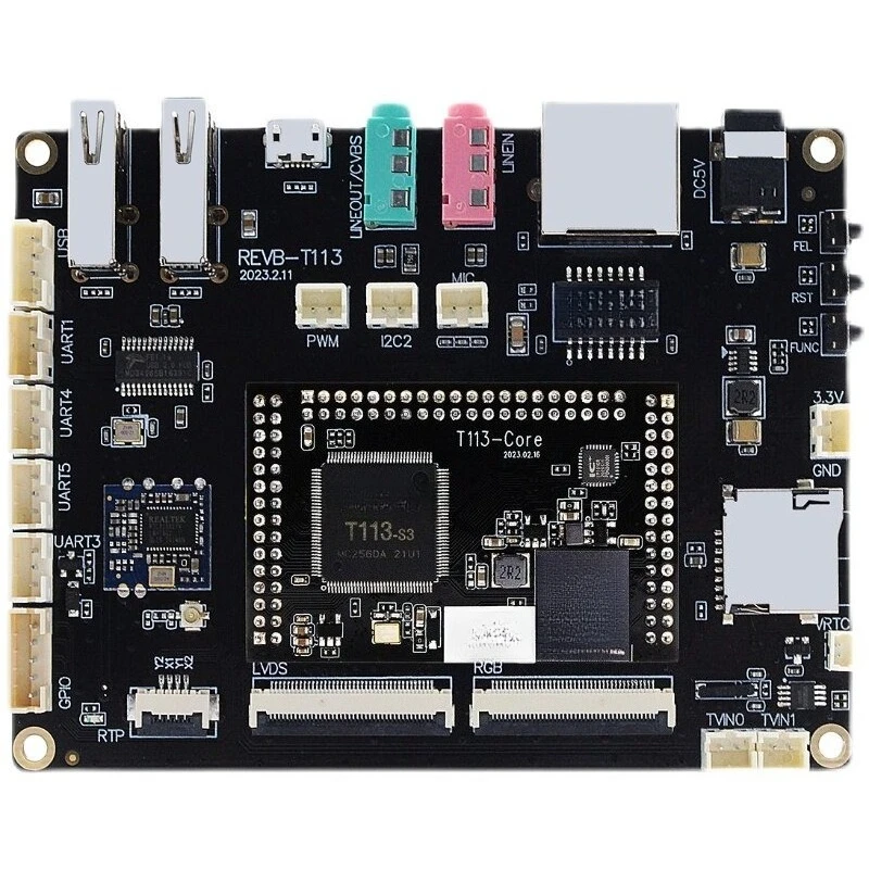 For T113-S3 Development Board Full Open Source LINUX + QT System Capacitive Resistance Screen