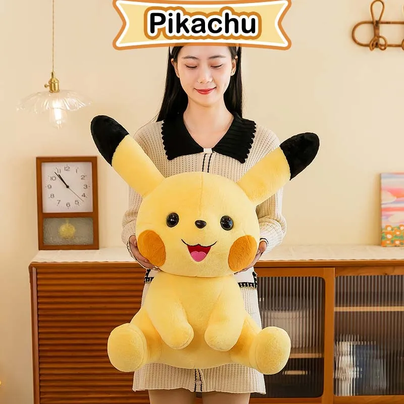 Pokemon pikachu brinquedos de pelúcia pokémon anime plushie boneca 30-85cm kawaii travesseiro coelho pikachu presentes de natal de pelúcia para crianças