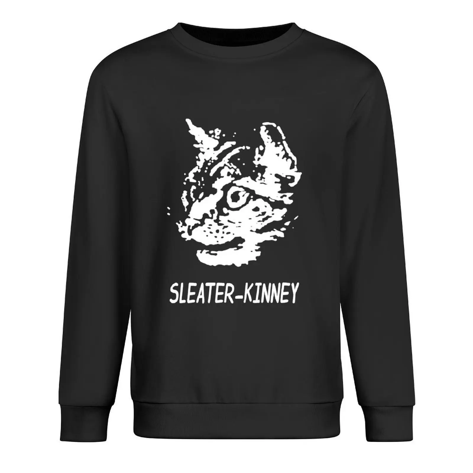 

Art Cat Retro Sleater Kinney Music Band Sticker T-Shirt Pullover anime clothing clothes for men sweatshirt men
