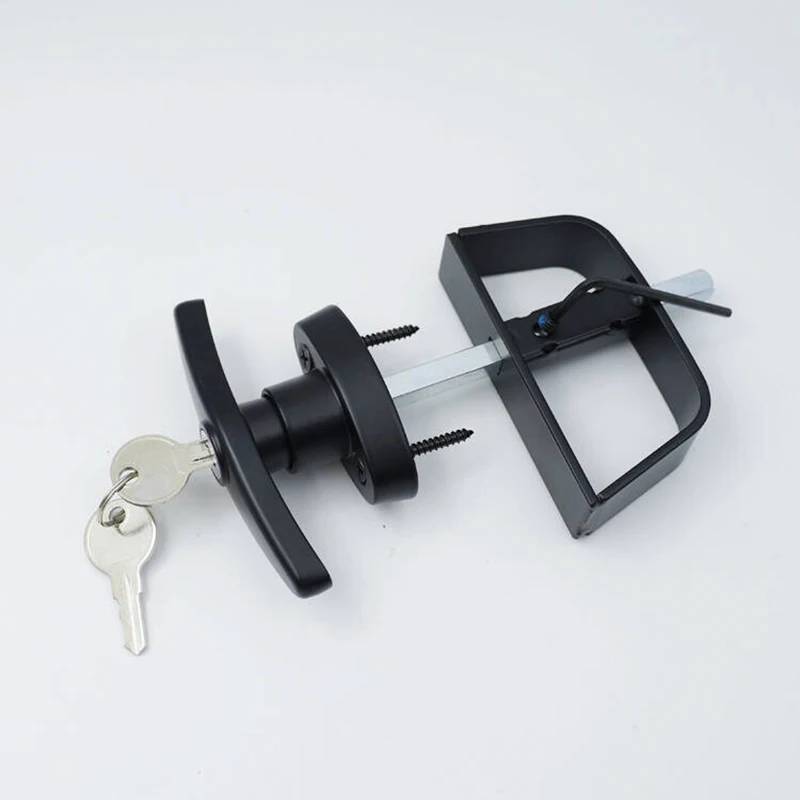 1PCS T-Shaped Garage Lock Door Handle Zinc Alloy Anti-theft Lock T Handle Rear Campervan Door Lock Furniture Hardware