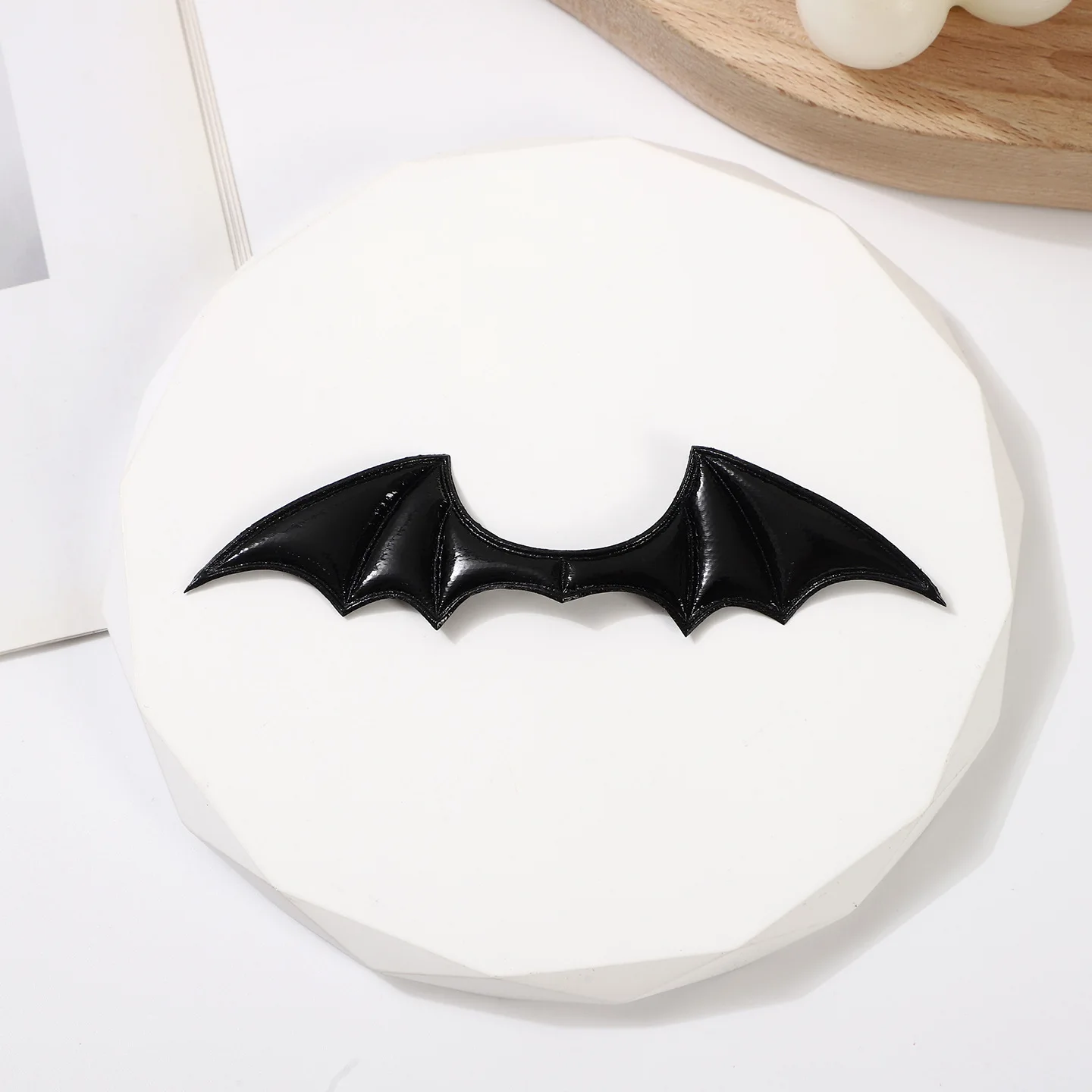 50 Stück/Los 10*2,5CM Dämonische Fledermausflügel Gepolsterte Applikationen für DIY Halloween-Kostüm Vampir-Haarspangen-Dekoration Patch – Detail 6