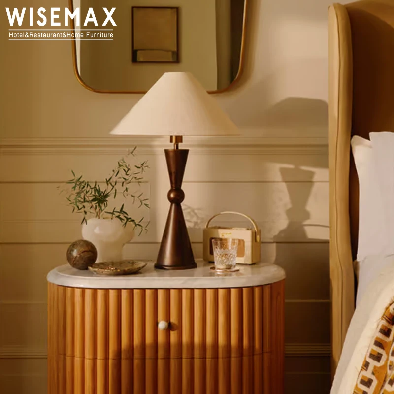 WISEMAX FURNITURE moderne classique chambre chevet veilleuse lampes salon bureau Art Base en bois lampe de Table pour la décoration intérieure