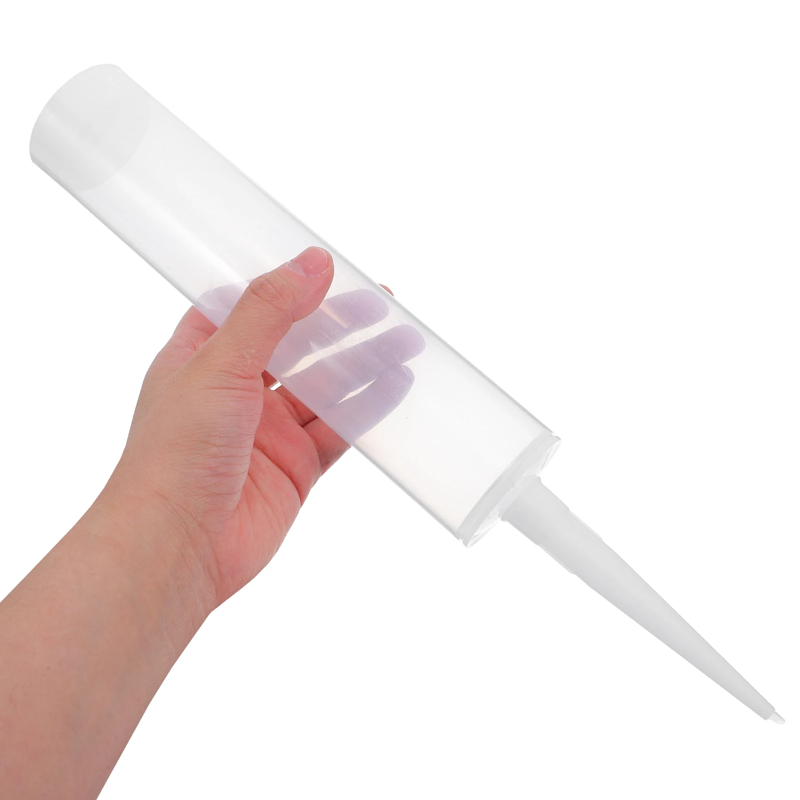 

3Sets Transparent Plastic Caulking Tubes Reusable Empty Sealant Tubes for DIY Repairs Cracks Tiles 300ml Empty Caulking Tube