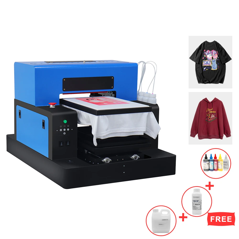 

A3 DTG Printer Automatic A3 Flatbed Printer Directly Garment Printer A3 for t shirt hoodies jeans shoes printing machine A3