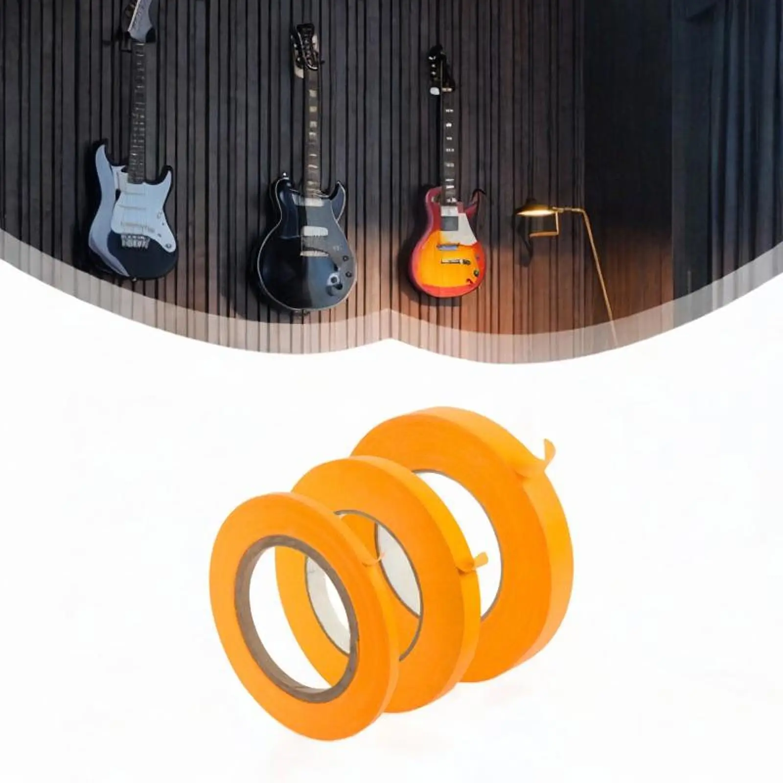 3x Guitar Fretboard Masking Tape Multifunctional Electric Guitar Repair Tape