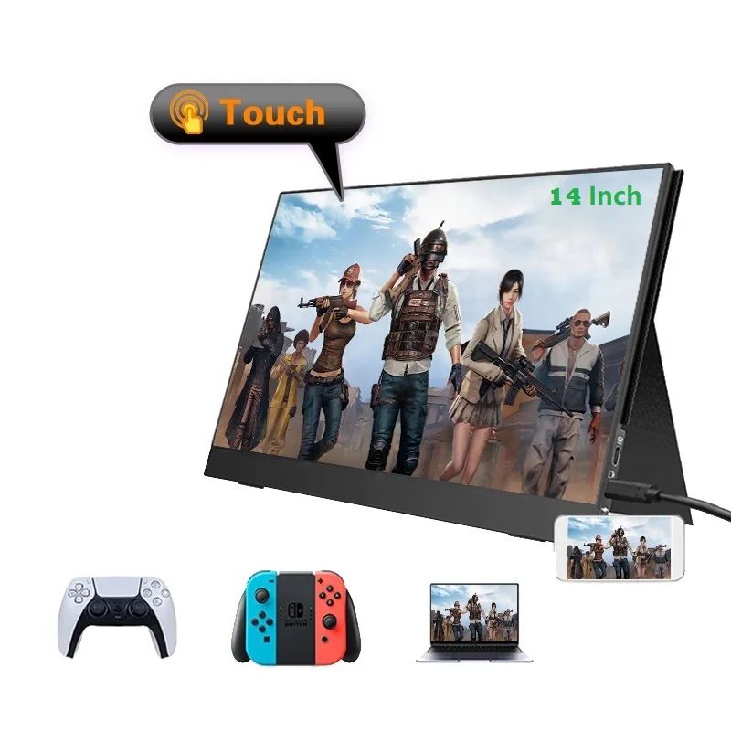 14 Inch Ips 1920*1200p Smart Extender Extra Touch Monitor Compatible Portable Monitor for Mobile Smartphone Laptop Computer