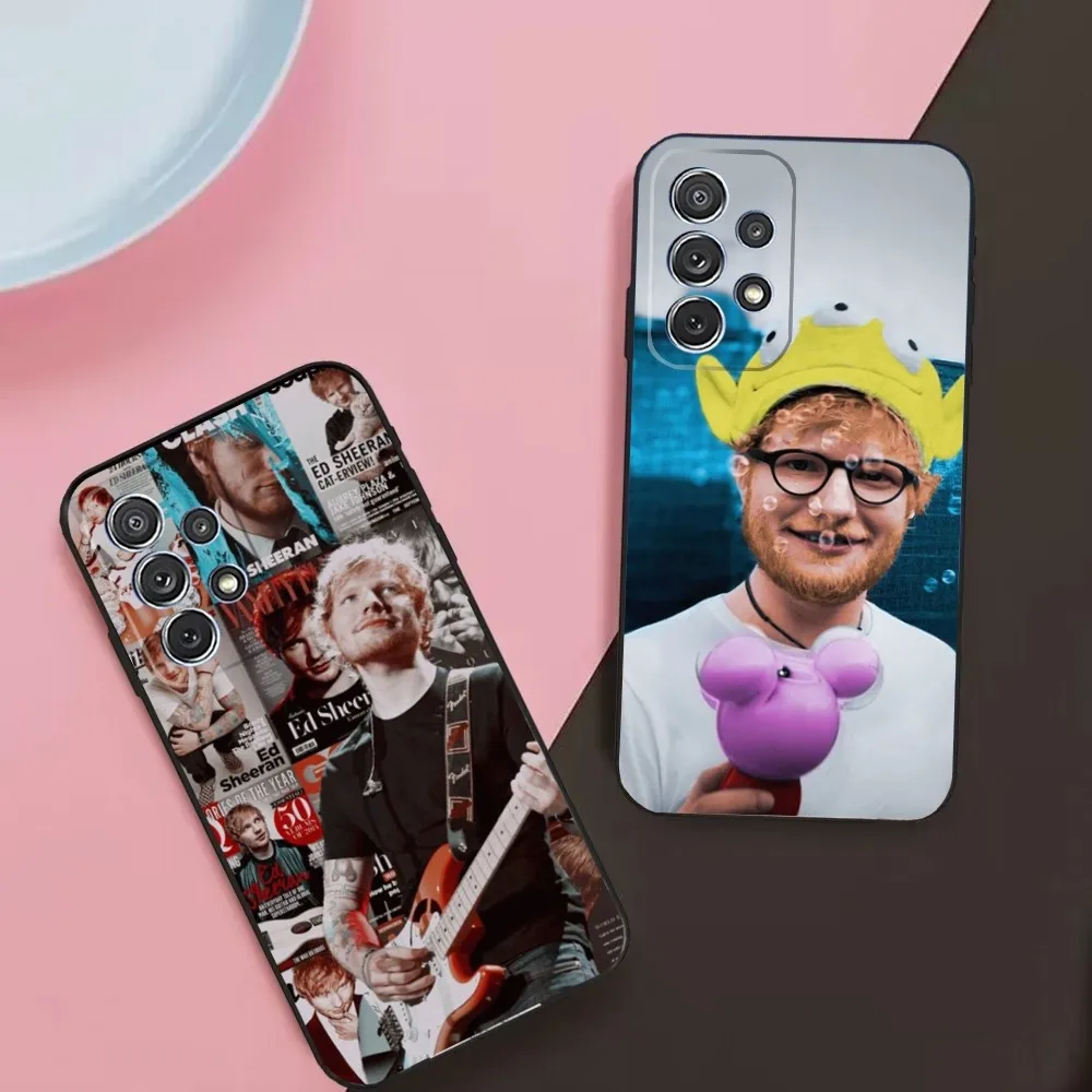 Singer Ed S-Sheeran Phone Case For Samsung Galaxy A13,A21s,A22,A31,A32,A52,A53,A71,A80,A91 Soft Black Phone Cover