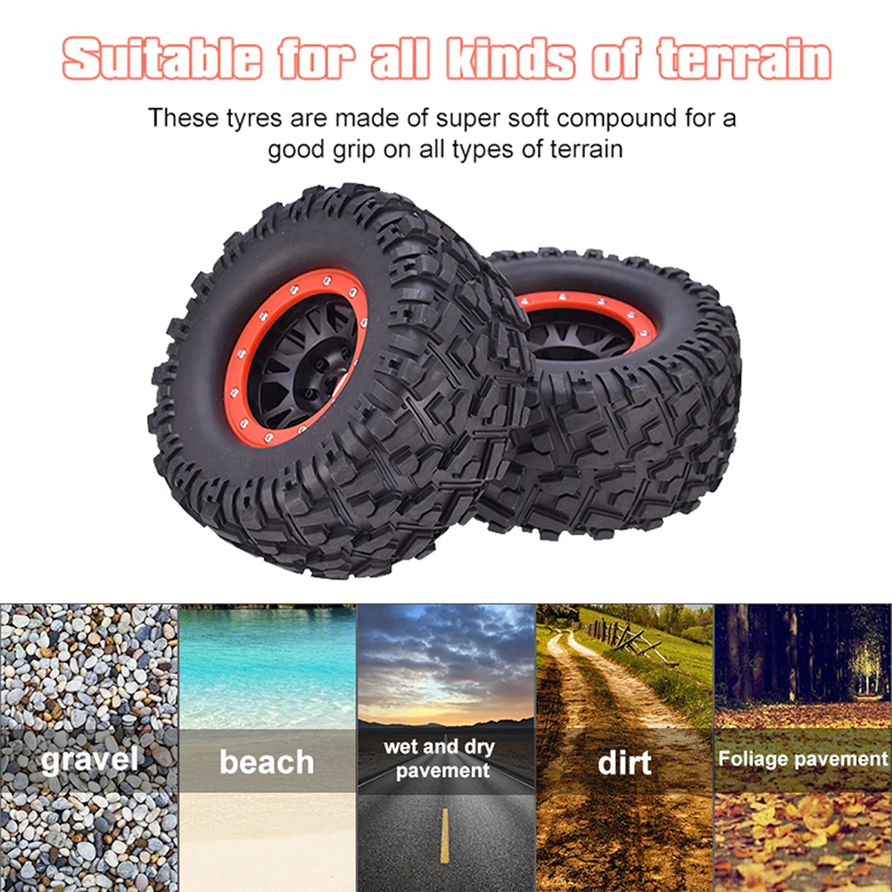 170MM 155MM 150MM Tyre Weel Monster Truck Tires Wheels 17mm Hub Hex for 1/8 RC Car HSP HPI Redcat Traxxas Trx4