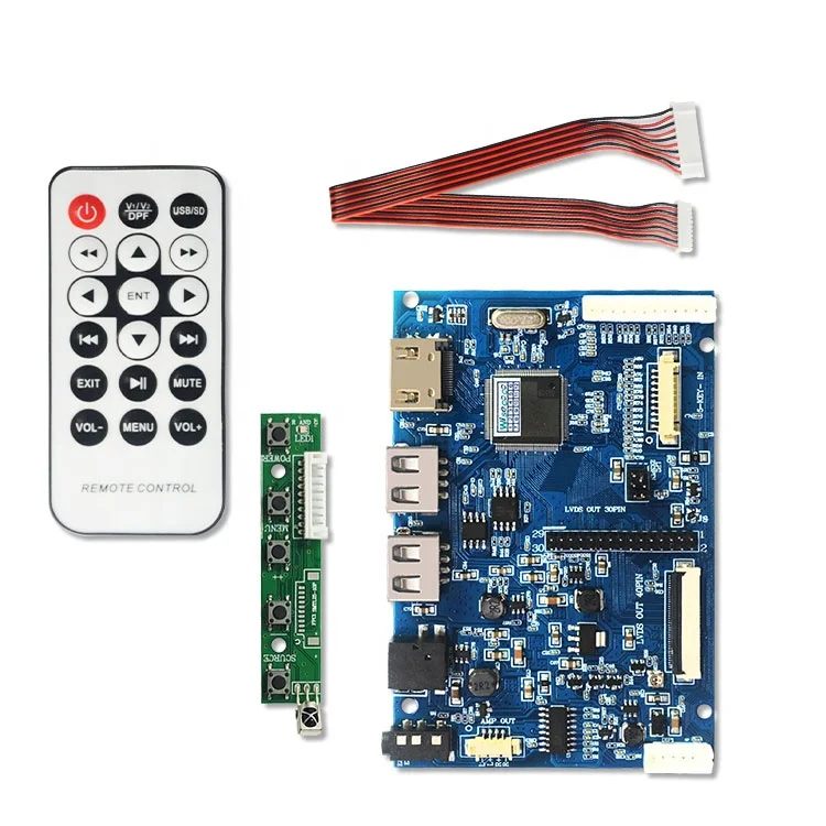 Wireless USB  TTL LVDS 30 Pin Remote Control Circuit Connector 1920*1200 Lcd Display Monitor Driver Controller Board Kit