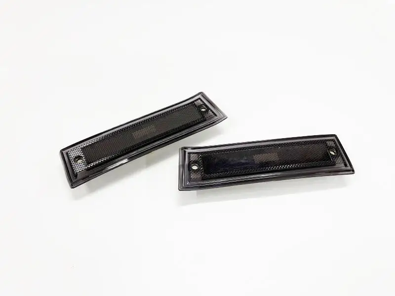 One Pair Left and Right Sides Black Front Bumper Side Marker Light Reflector For 1981-1991 Chevrolet GMC CK Pick Up Blazer Jimmy