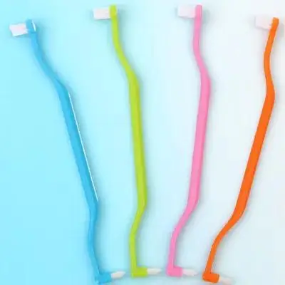 

4Pcs Wear-Resistant Tapered Toothbrush Dual-Tip Design for Hard-to-Reach Areas Efficient Plaque Removal Home and Travel Use
