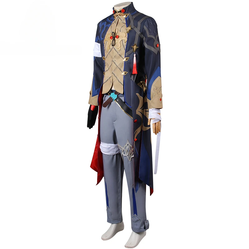 Anima Game Uniform Honkai Star Rail Blade Cosplay Costume Full Set With Wig Halloween Party  Man Suit