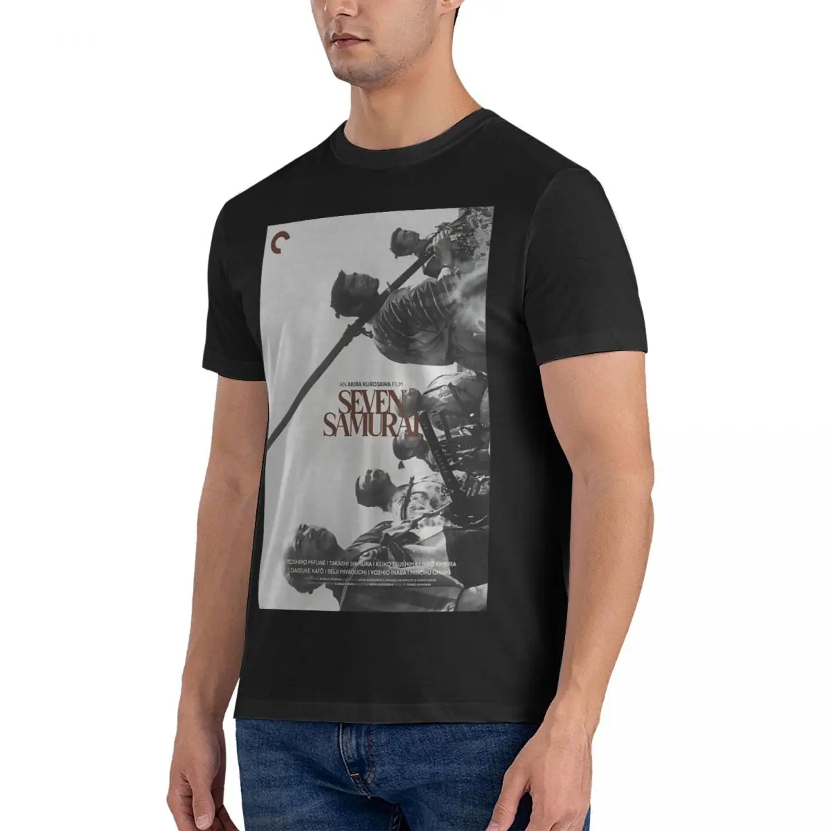 Men POSTERS Scoop T Shirt Seven Samurai Cotton Clothes Funny Short Sleeve O Neck Tees Classic T-Shirts