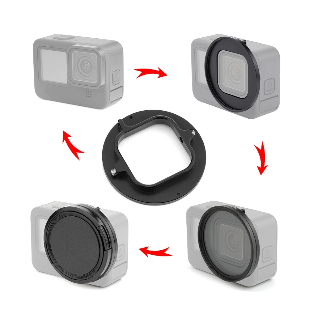 PULUZ 52mm UV Lens Filter for GoPro HERO12 Black  11 Black Mini  11 Black 10 Black 9 Black with Adapter Ring view 5