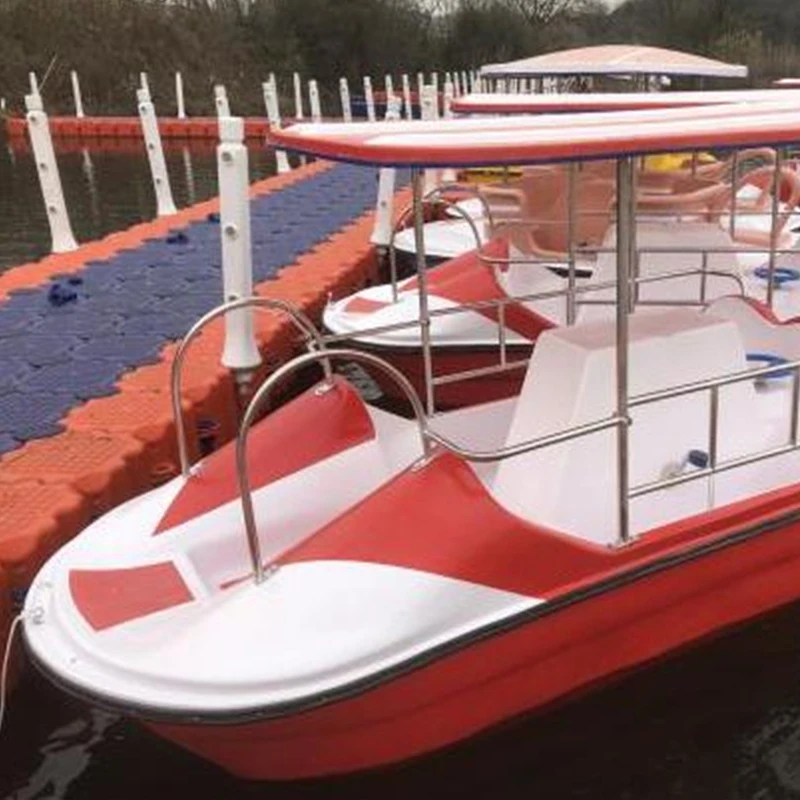 

4 Seat Fiberglass Electric Water Pedalo Boat Pedal Boat Duck for Kids