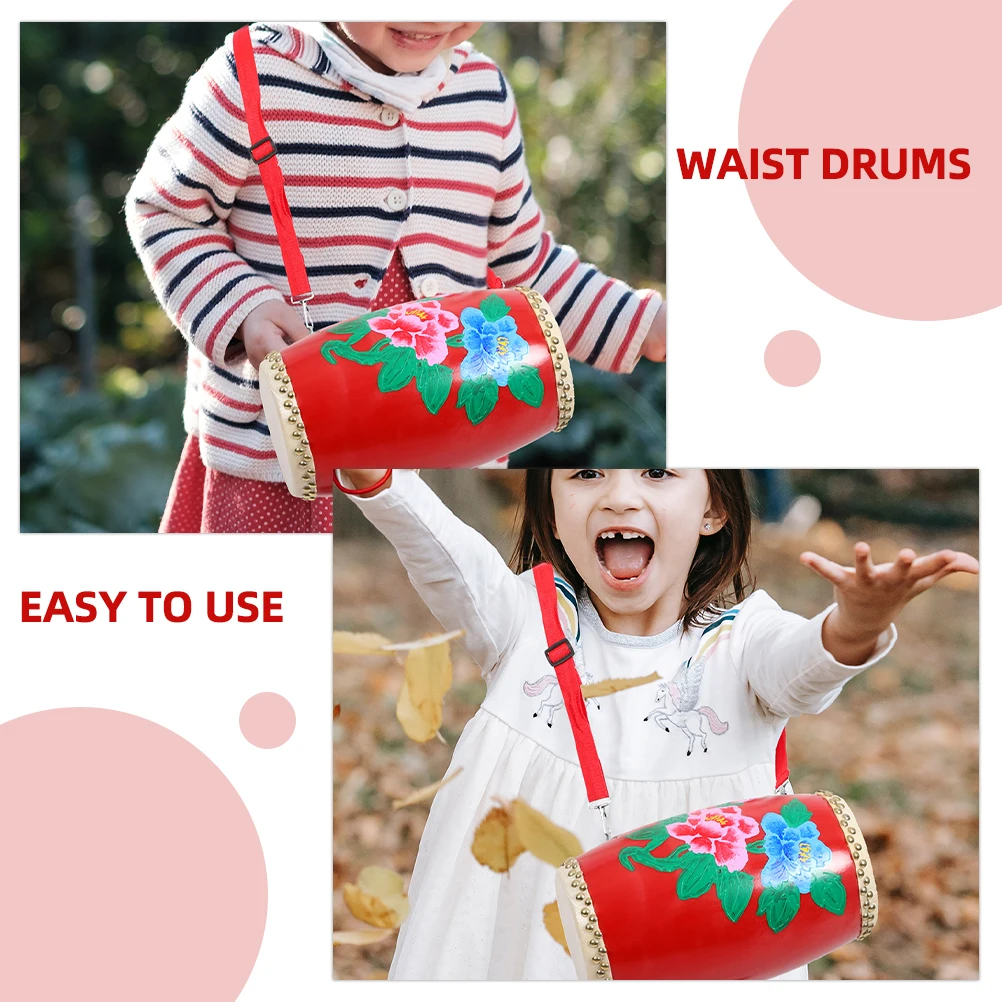 

Generic 1 Set Waist Drum Percussion Hand Musical Instrument Poplar