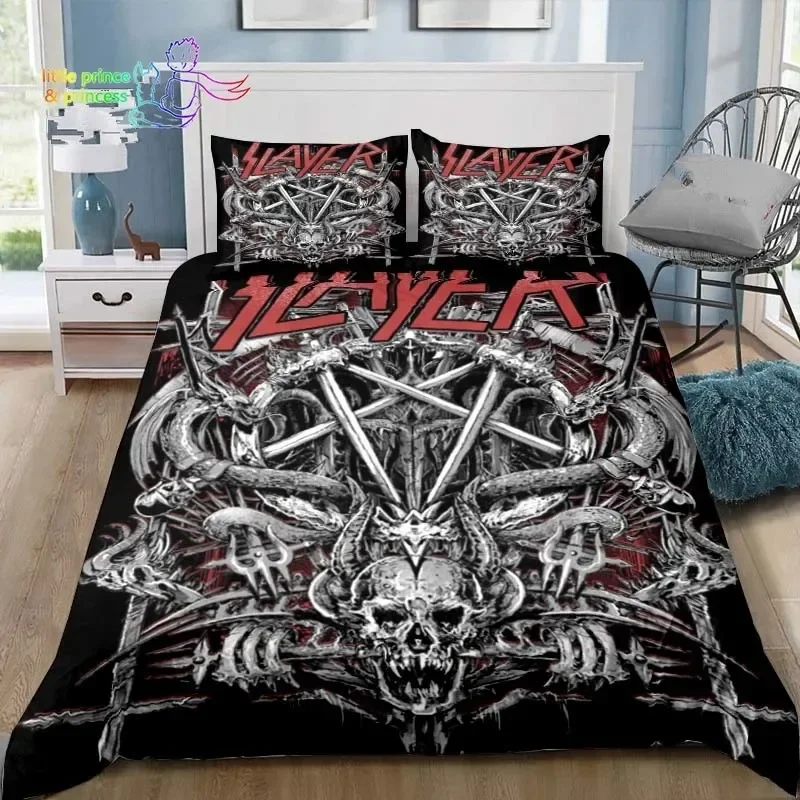 Slayer Heavy Metal Band Bedding S et Single Twin Full Queen King Size Bed Set Adult Kid Bedroom 3D Print Skull Bedding Gift