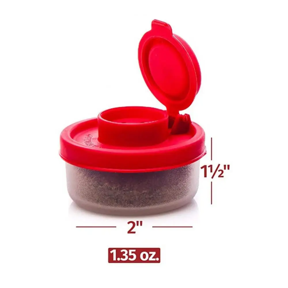 1/2PCS Seasoning Jar With Red Cover Moisture Proof Household Creative Kitchen Accessories Spice Jars Mini Salt And Pepper