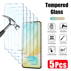 5PCS Protective Glass for Samsung Galaxy A55 A15 A35 A54 A32 A34 A25 A14 A24 A13 A12 A22 A23 A33 A53 A73 A52S 5G Tempered Glass