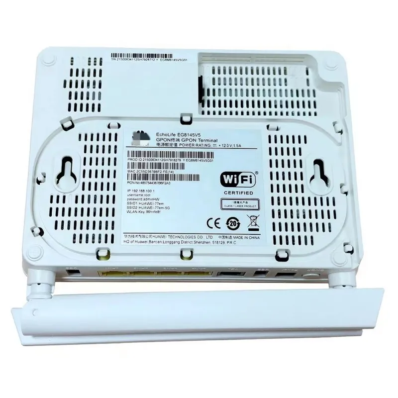 Imagem -06 - Roteador da Fibra de hw Eg8145v5 Gpon Onu Ftth bx 4ge 2.4g 5g Modem Duplo Wifi Original Inglês Novo