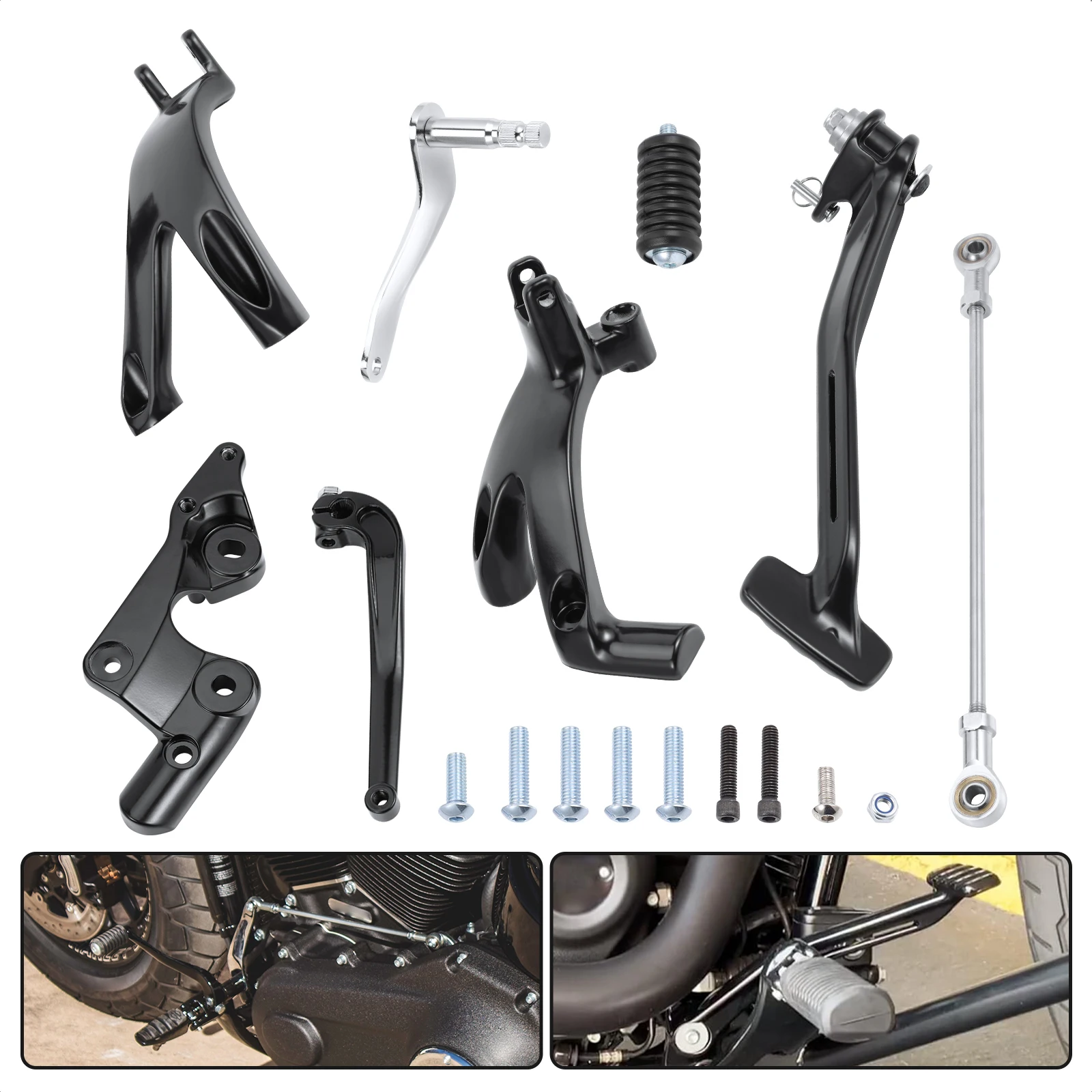 

Forward Controls Pegs Levers Linkages Kit Fit for Harley Softail Street Bob Low Rider 2018 2019 2020 2021