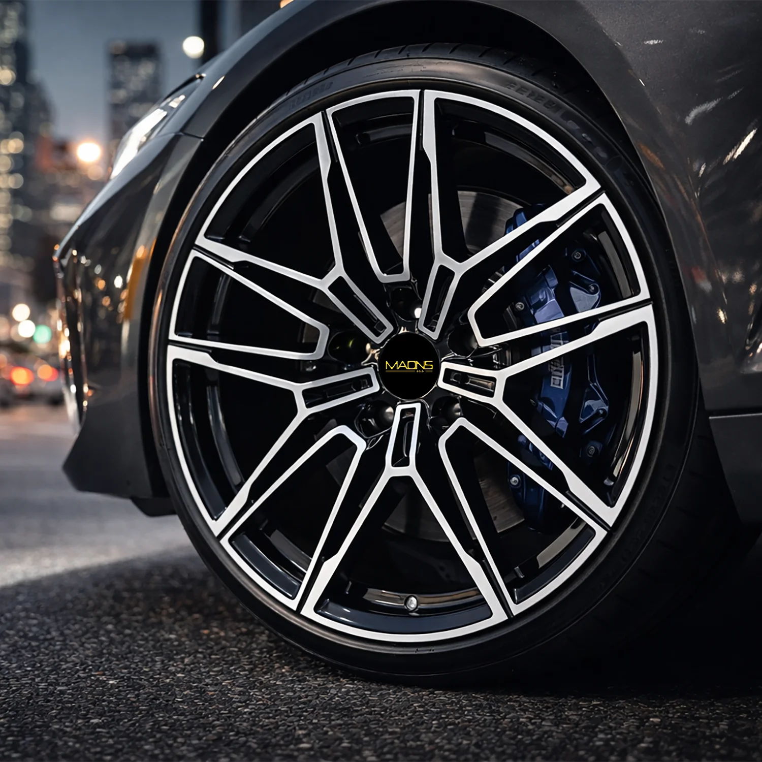 Wheelshome 7106F 20/21/22 Inch Forged Alloy Wheels 5x112 CB66.5 Gloss Black Milling Face Multi Spoke Car Wheel Rims For BMW