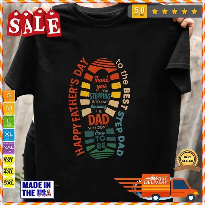 

Футболка «День отца» 2024, «Счастливый в лучший» Stepdad для Stepf