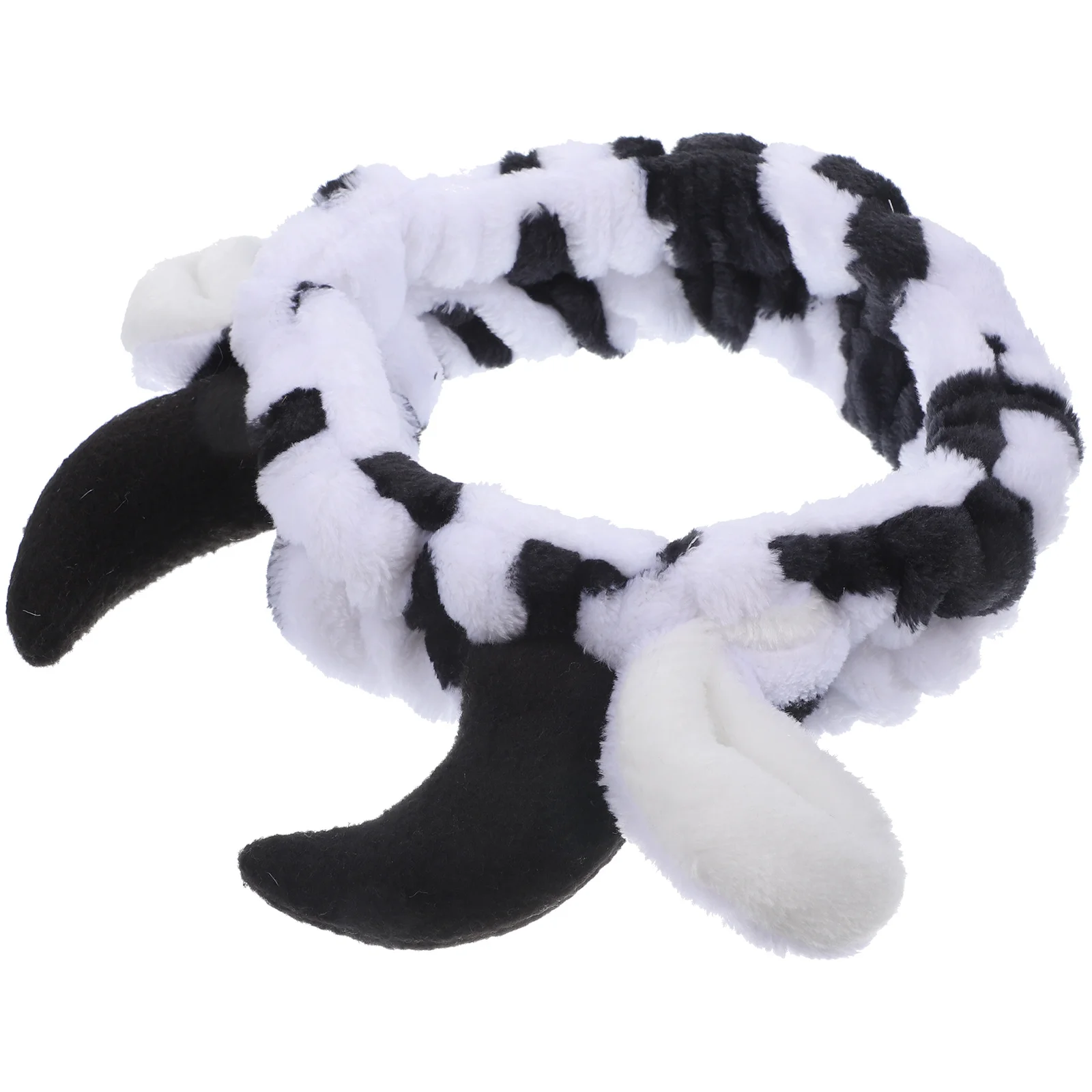 

Adorable Facial Cleaning Headband for Women Stylish Cow Pattern Wash Face Headband Spa Makeup Bath Hair Accessory