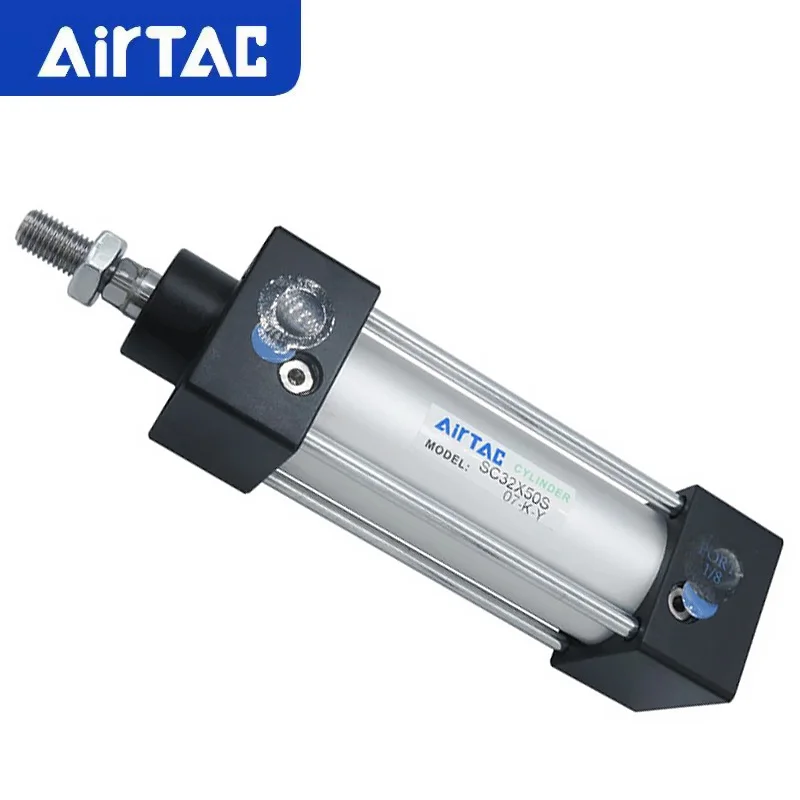 Original AirTAC SC32 High Thrust Standard Pneumatic Cylinder Small With Magnet SC Bore 32mm Stroke 25/50/75/100/300/500/1000mm-S