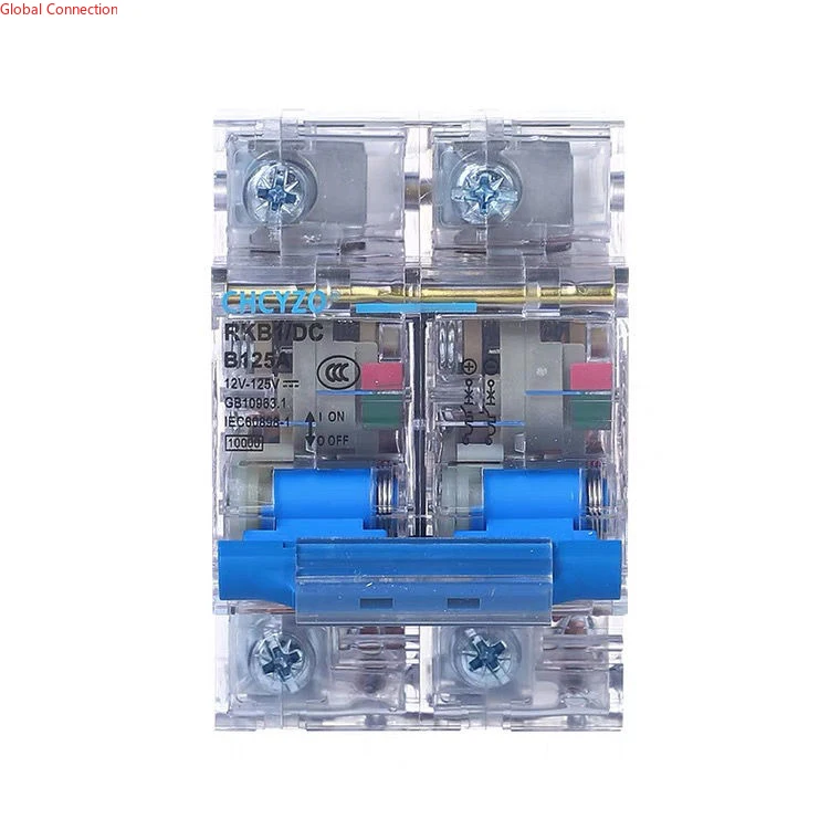 12V 24V 48V 60V 72V Transparent DC Circuit Breaker 80A 100A 125A Short Circuit Protection Switch for e-bike Scooter Solar