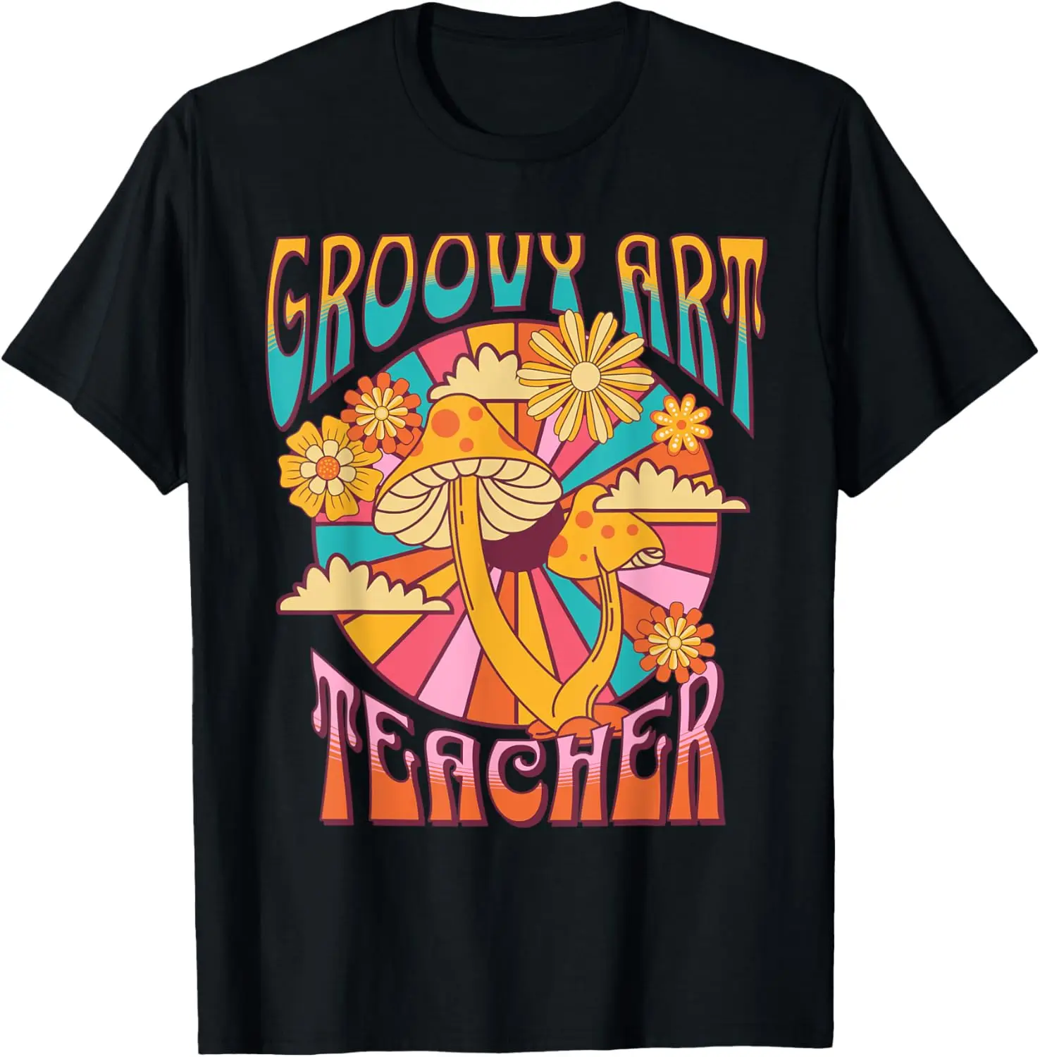 

Groovy Art School Teacher Retro 70s Inspired Design T-Shirt Motorcycle