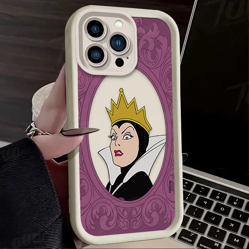 Snow White Queen Silicone Phone Case for iPhone 15 14 13 12 11 Pro Max XS X XR 8 7 6S 6 Plus SE 2020 Soft Matte Shockproof Cover