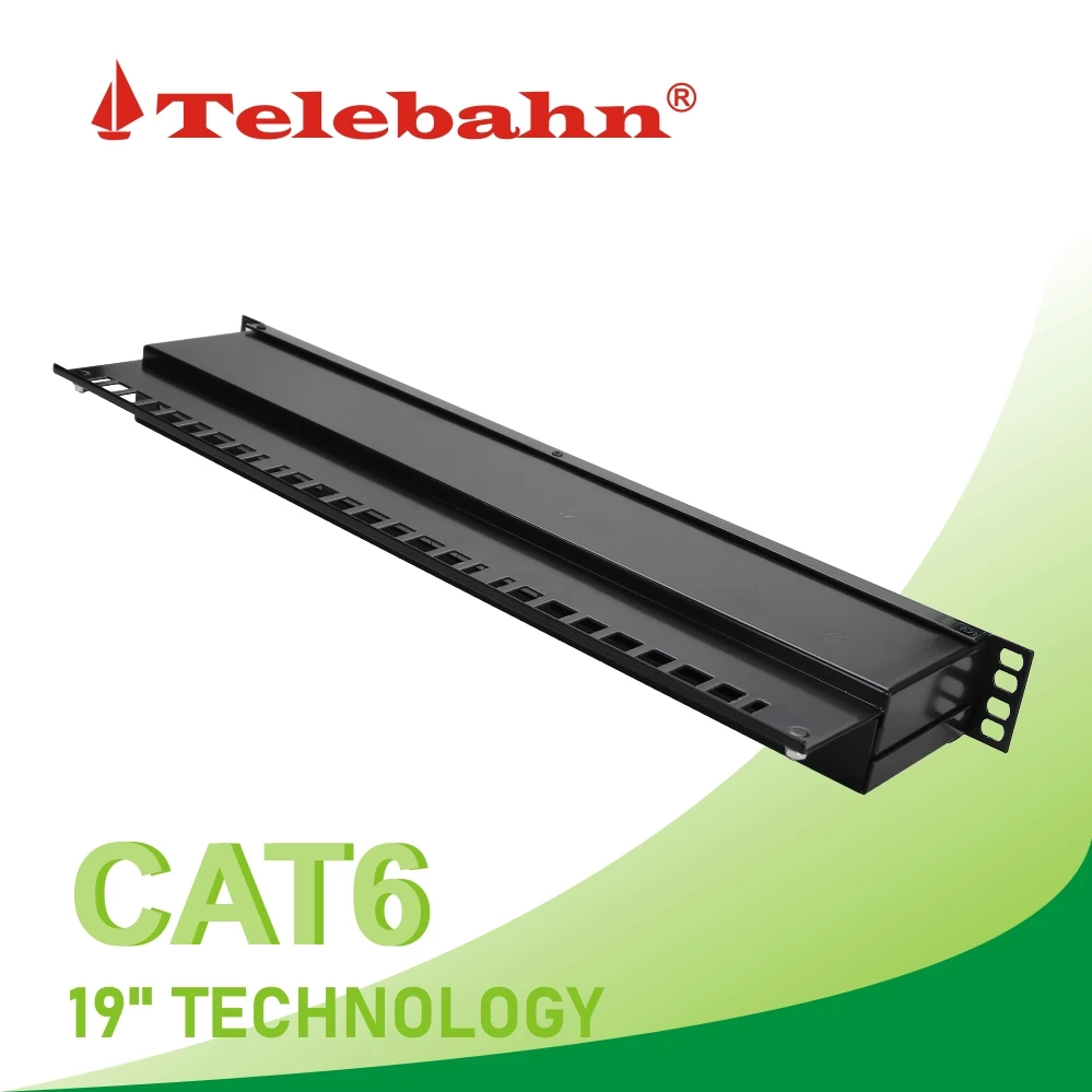 Telebahn 1000Mbps 48V CAT6 19 ''Rack 24 Ports RJ45 Ethernet Gigabit Surge Protector Suppressor POE Device