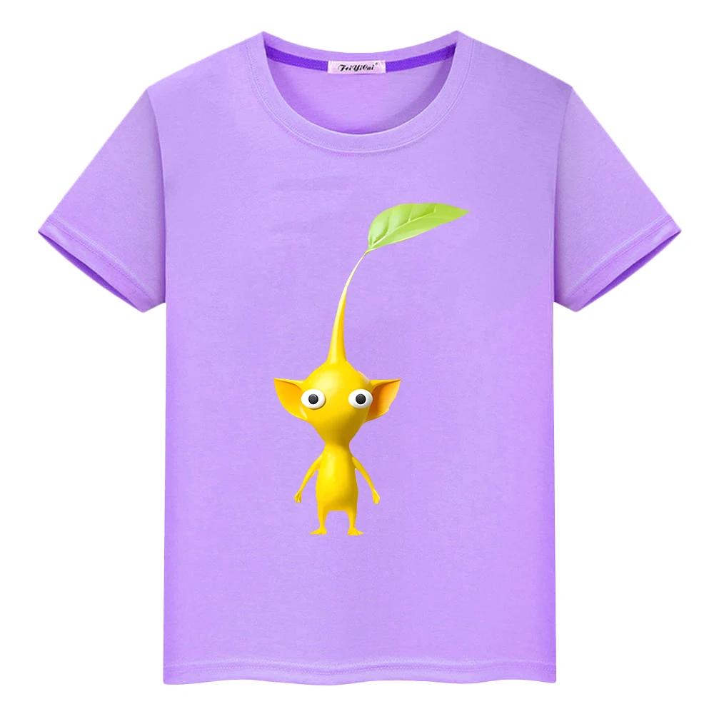 

Pikmin Graphic Print Boys Tshirts Kawaii Tops 100%Cotton T-shirt y2k one piece Anime Tees pride 2024 tshirt kids clothes Girls