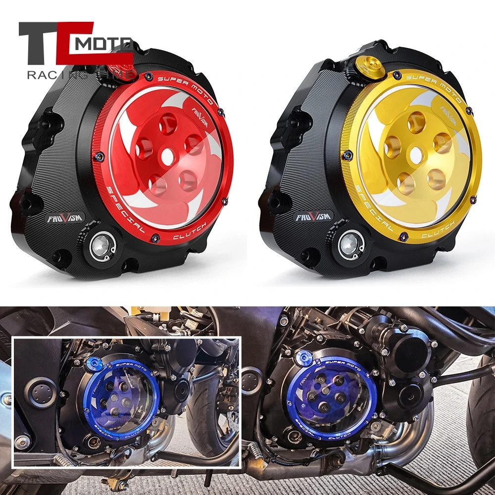 Clear Clutch Cover For Suzuki GSX-S 750 GSXS GSX-S750 GSXS750 2005-2023 Engine Guard Protector