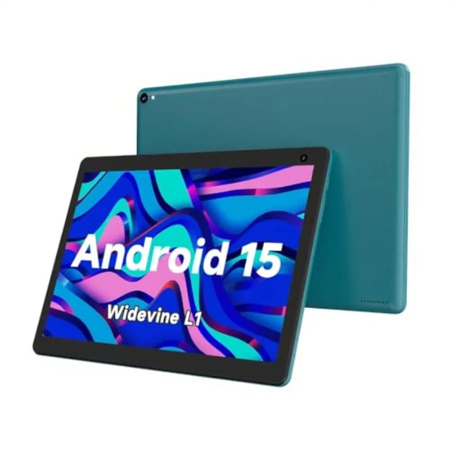 Tablet for work and entertainment plastic body black 10-inch IPS touch screen with 1280x800 resolution 6000mAh battery Android