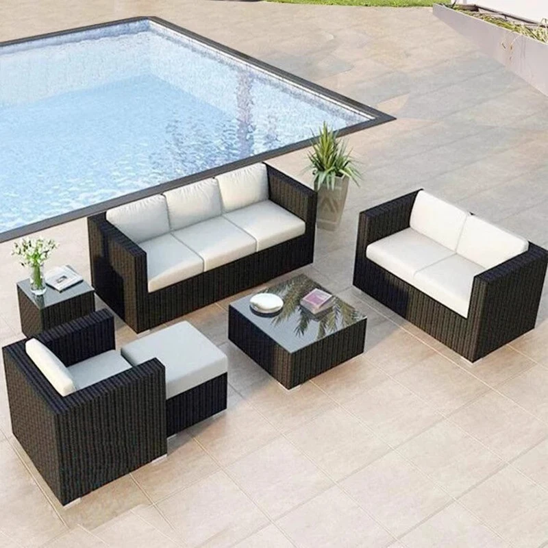 

Outdoor Storage Garden Furniture Sets Sofa Metal Open-air Balcony Garden Furniture Sets Rattan Modern Muebles Unique Furniture