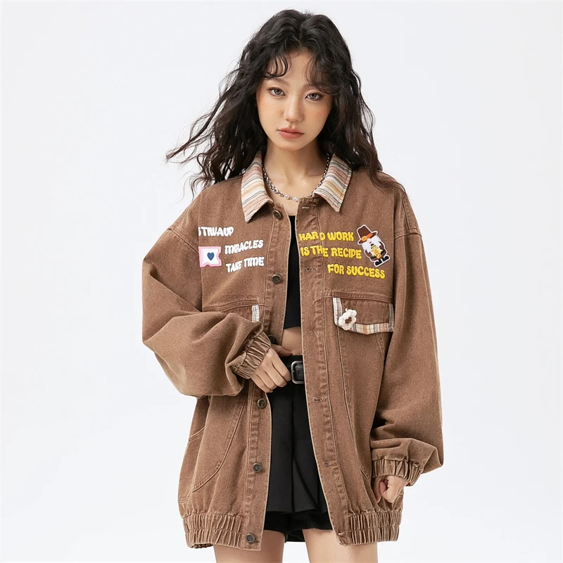 Women's Tweed Bomber Jacket Spring 2024 New in Outerwear Jackets for Youthful Women Outdoor Clothes Japanese Vintage Clothing