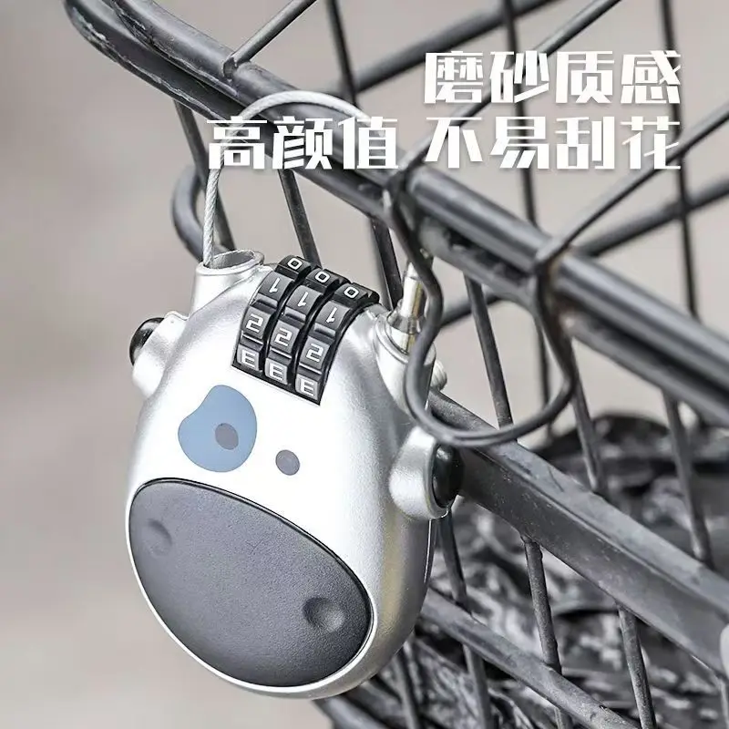 

Motorcycle/Electric Vehicle Helmet Digital Code Lock Anti-Theft Portable Telescopic Wire Lock Cow Model