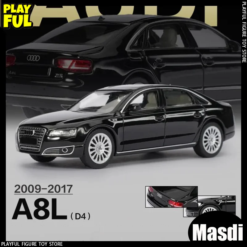新入荷 Masdi 1:64 アウディ A8L D4 2021 ゴールド合金製ミニチュアダイキャストモデル アウディ セダン スポーツカー モデルオーナメント おもちゃ 子供向けギフト