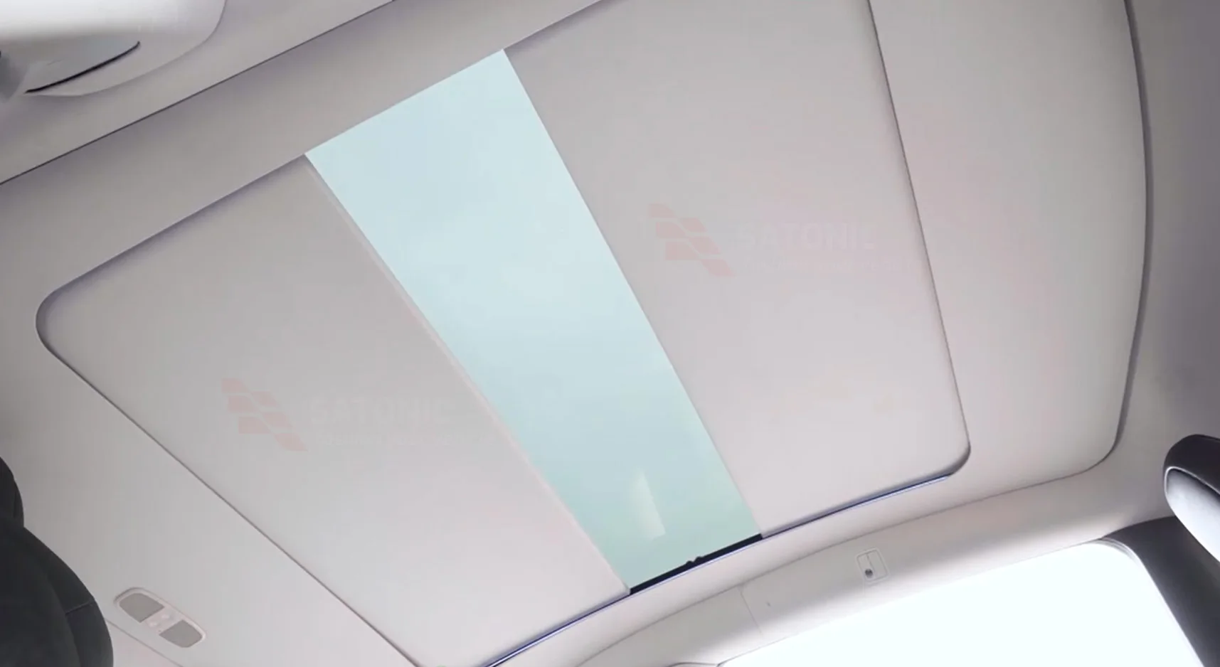 مظلة شمسية كهربائية أوتوماتيكية رقمية جديدة من SATONIC لطراز تسلا 3 Y Highland 3 Y Juniper Vocie مع ضوء LED محيط