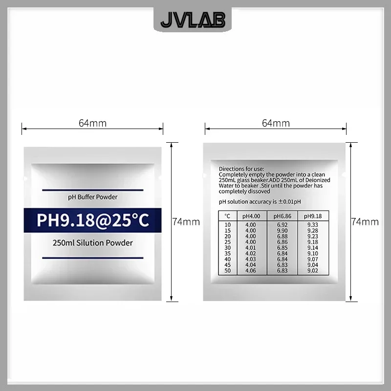PH Substances Buffer Powder For PH Meter Measure Calibration Solution PH 4.00 / PH 6.86 / PH 9.18 Calibration Point 30 / PK