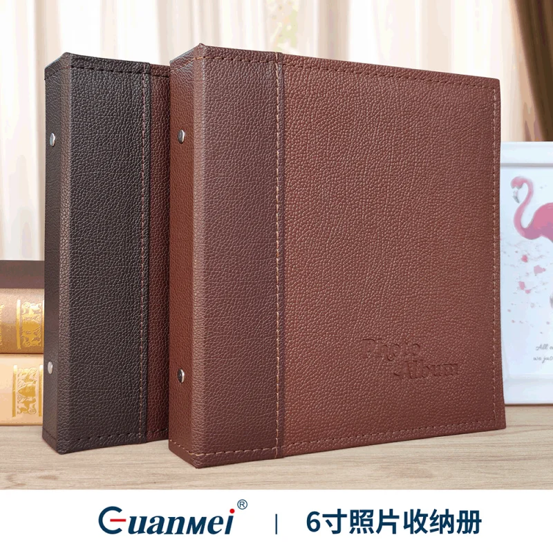 Customized. Guangmei Factory Leather Photo Album A6 Storage Book Insert Bag PP 6inch Album Book