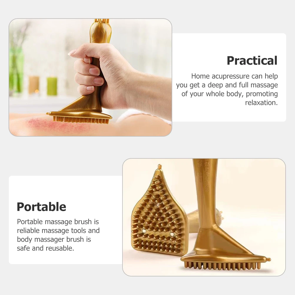 

2 шт. магнитная массажная щетка ручной ручной массажер для акупунктурных точек инструмент для скребка тела многофункциональный для шеи, плеч, ног, ног, целиком