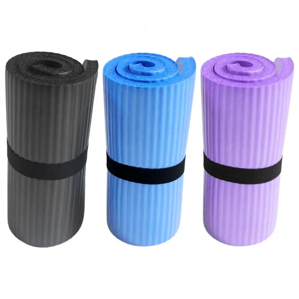 60cmx25cmx1.5cm NBR Yoga Mat Non Slip Carpet Pilates Abdominal Roller Training Knee Elbow Support Pad Mat Auxiliary Cushion