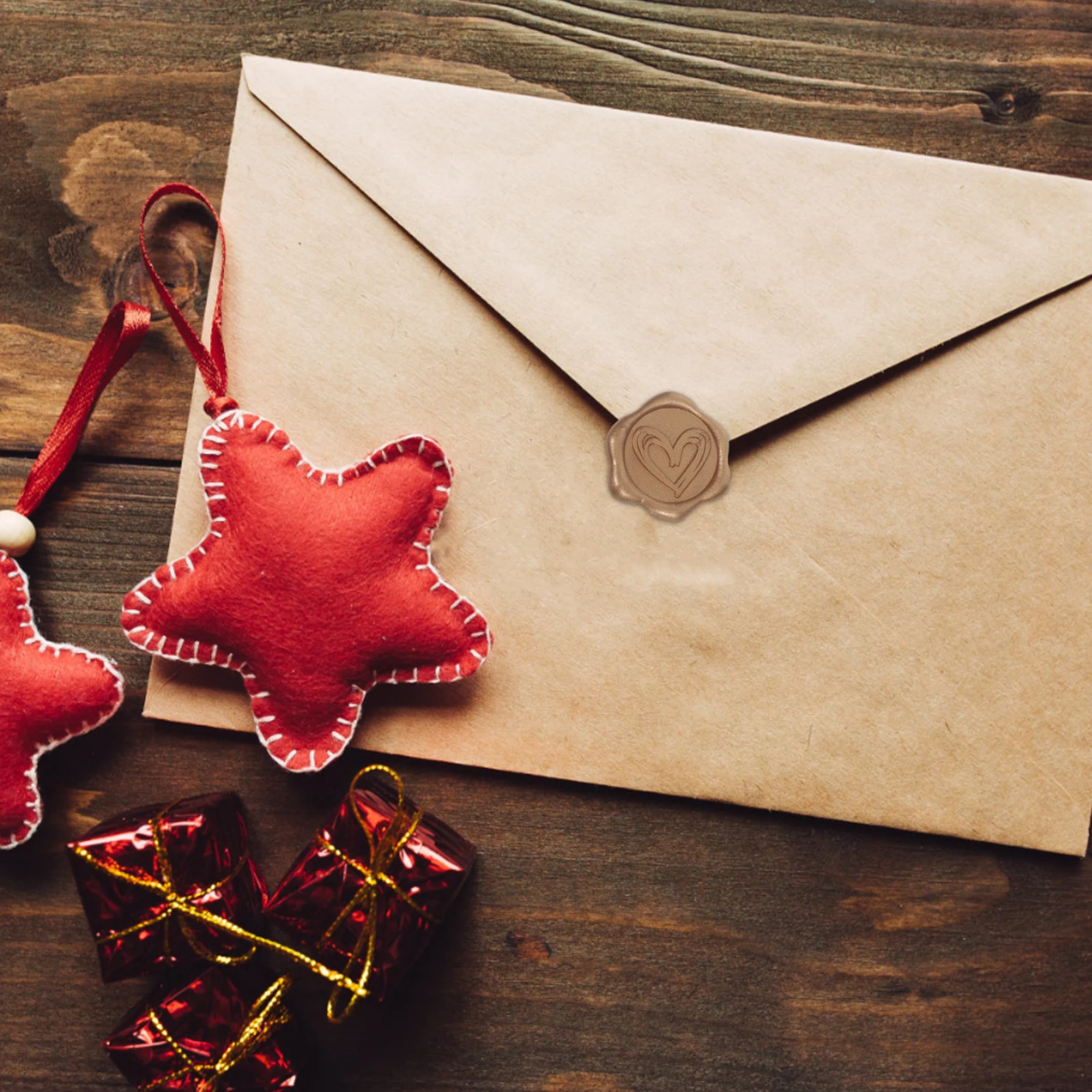 

50Pcs Heart Wax Seal Stickers Elegant Vintage Style Self-Adhesive Envelope Seals for Wedding Invitations and Gift Wrapping