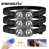 Powerful LED Sensor Headlamp USB Rechargeable Headlight Led Head Torch Camping Search Light Head Flashlight for Fishing Lantern